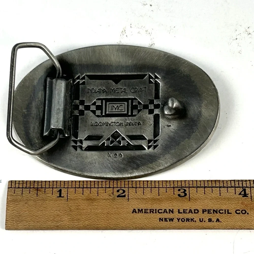 Victor His Master's Voice Nipper Dog Belt Buckle Indian Metal Craft X29